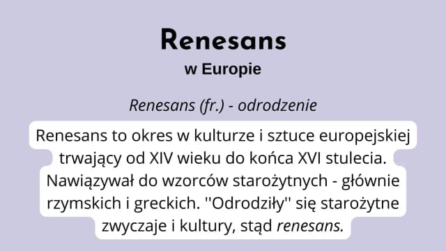 Renesans w Europie klasa 6 - Odkryj fascynujące postacie i wydarzenia Renesans w Europie klasa 6 - Odkryj fascynujące postacie i wydarzenia